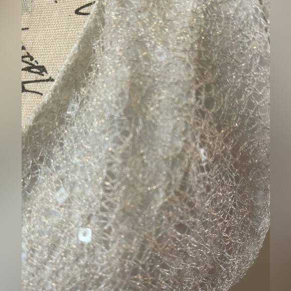 Icy-Webbed Sequin Criss-Cross Back Dress - Picture 4 of 11